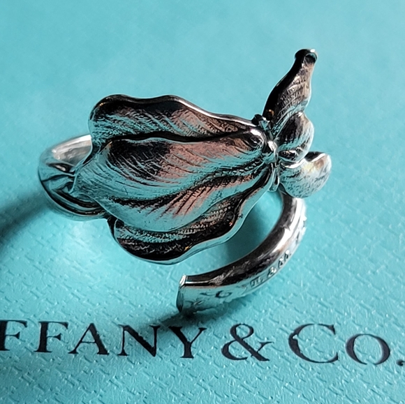 1885 Tiffany &Company IRIS Spoon Ring in Sterling Silver #84 - Picture 7 of 11